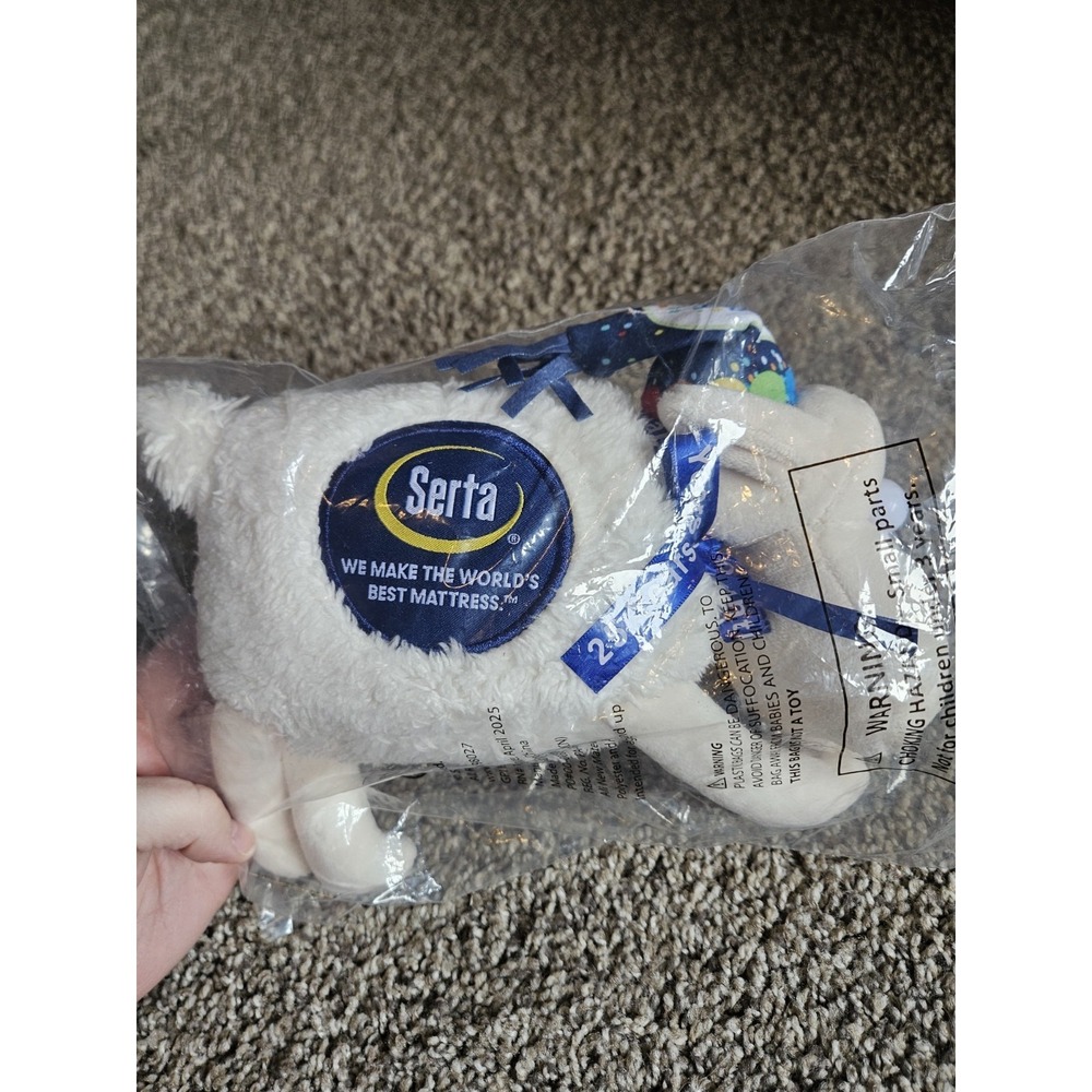 Serta Counting Sheep Plush‎ Happy Birthday Toy White Sheep Stuffed Animal New...